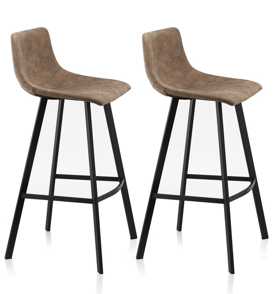 NOVIGO Urban Industrial Bar Stool 38 Inches with Backrest and