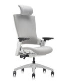 CLATINA Ergonomic High Swivel Executive Chair with Adjustable Height Head 3D Arm Rest Lumbar Support and Upholstered Back for Home Office Black Mesh
