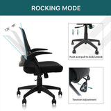 CLATINA Ergonomic Office Desk Chair with Lumbar Support, Rolling Comfortable Computer Task Chairs with Arms for Home Office Conference-Black
