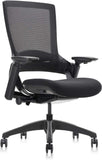 CLATINA Ergonomic High Swivel Executive Chair with Adjustable Height Head 3D Arm Rest Lumbar Support and Upholstered Back for Home Office Black Mesh