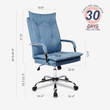 CLATINA Fabric Executive Office Chair, High Back Comfortable Computer Desk Chairs with Padded Arms and Wheels, Adjustable Home Office Chairs with Double-Layer Cushion Design