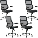 CLATINA Mid Back Office Chair, Mesh Task Chair with Lumbar Support and Mesh Armrest Computer Desk Chair for Home Office Study