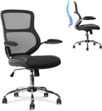 CLATINA Mid Back Office Chair, Mesh Task Chair with Lumbar Support and Mesh Armrest Computer Desk Chair for Home Office Study
