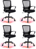 CLATINA Office Chair Ergonomic Rolling Computer Desk Chair with Lumbar Support, Mesh Swivel Executive Chairs with Armrest Wheels for Home Conference Room, Black