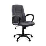 CLATINA Fabric Office Chair Cloth Desk Chair, Ergonomic Mid Back and Comfortable Padded Armrest, Swivel Rolling Rocking Task Chair for Home Office