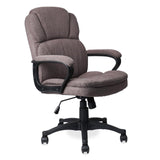 CLATINA Ergonomic Executive Cloth Office Chair with Upholstered Swivel Adjustable Height Thick Padding Headrest and Armrest for Home Office