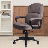 CLATINA Ergonomic Executive Cloth Office Chair with Upholstered Swivel Adjustable Height Thick Padding Headrest and Armrest for Home Office