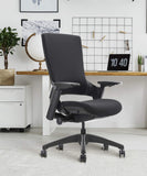 CLATINA Ergonomic High Swivel Executive Chair with Adjustable Height Head 3D Arm Rest Lumbar Support and Upholstered Back for Home Office Black Mesh