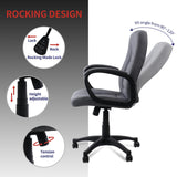 CLATINA Fabric Office Chair Cloth Desk Chair, Ergonomic Mid Back and Comfortable Padded Armrest, Swivel Rolling Rocking Task Chair for Home Office