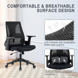 CLATINA Big and Tall Office Desk Chair, 400lbs Heavy Duty Mesh Ergonomic Computer Chairs, with Adjustable Lumbar Support and Wide Comfy Seat, for Home Office Conference, Black