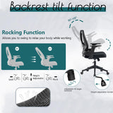 CLATINA Big and Tall Office Desk Chair, 400lbs Heavy Duty Mesh Ergonomic Computer Chairs, with Adjustable Lumbar Support and Wide Comfy Seat, for Home Office Conference, Black