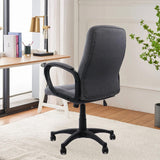 CLATINA Fabric Office Chair Cloth Desk Chair, Ergonomic Mid Back and Comfortable Padded Armrest, Swivel Rolling Rocking Task Chair for Home Office