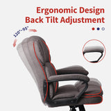 CLATINA Ergonomic Executive Cloth Office Chair with Upholstered Swivel Adjustable Height Thick Padding Headrest and Armrest for Home Office