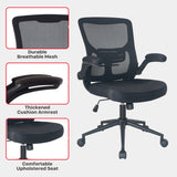 KLASIKA Office Desk Chair Ergonomic Mesh Chair Adjustable Height and Lumbar Support Swivel Lumbar Support Desk Computer Chair with Flip up Armrests