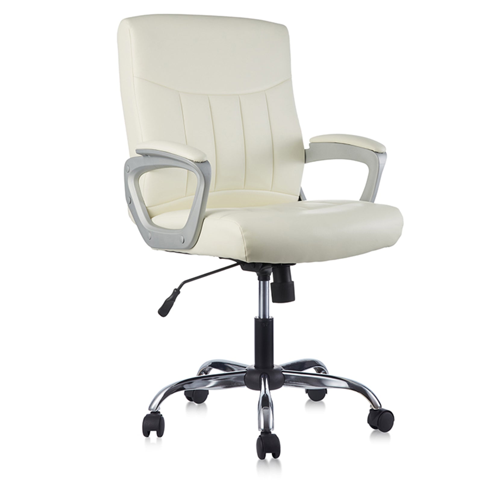 Mid Back Home Office Chair with Soft Armrest and Lumbar Support