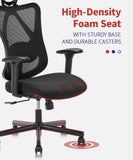 CLATINA Ergonomic Mesh Office Chair High Back Computer Desk Chair with Adjustable Head Arm Rest and Lumbar Support Executive Task Chair for Home Office and Gaming (Black)