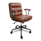 KLASIKA Ergonomic Home Office Desk Chair with Armrests and Casters,Double Padded Rolling Swivel Chair,Leather Computer Chair