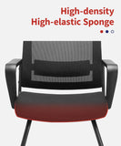 CLATINA Office Guest Chair with Lumbar Support and Mid Back Mesh Space Air Grid Series for Reception Conference Room