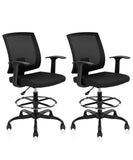 CLATINA Mid-Back Mesh Office Desk Chair with Lumbar Support and Armrest Swivel Ergonomic Task for Home Computer Black