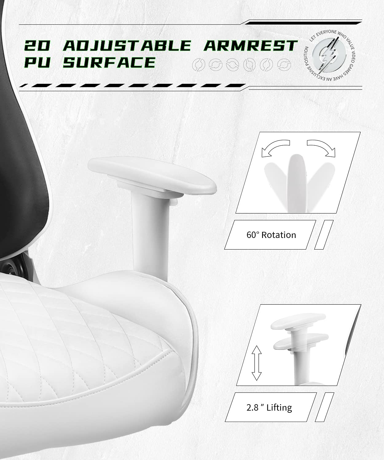 BestOffice PC Gaming Chair Ergonomic Office Chair Desk Chair with Lumbar  Support