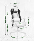 TEKNO Gaming Chairs for Adults, Ergonomic Swivel Gaming Chair with Headrest and Lumbar Support (Black)…