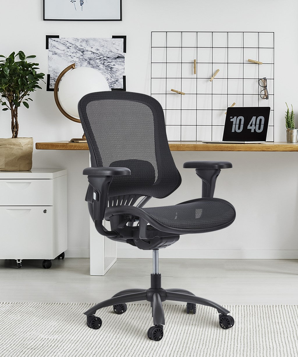 KLASIKA Ergonomic Office Chair, Armless Desk Chairs No Wheels, Adjusta –  FURNGO