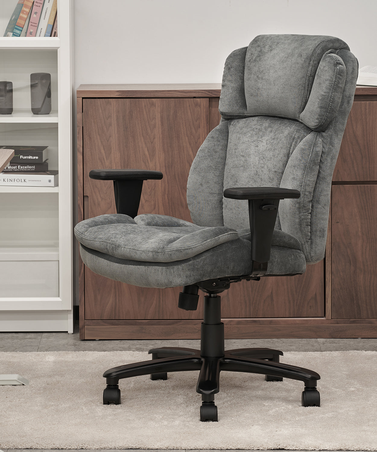 CLATINA Ergonomic Big and Tall Executive Office Chair with Upholstered –  FURNGO