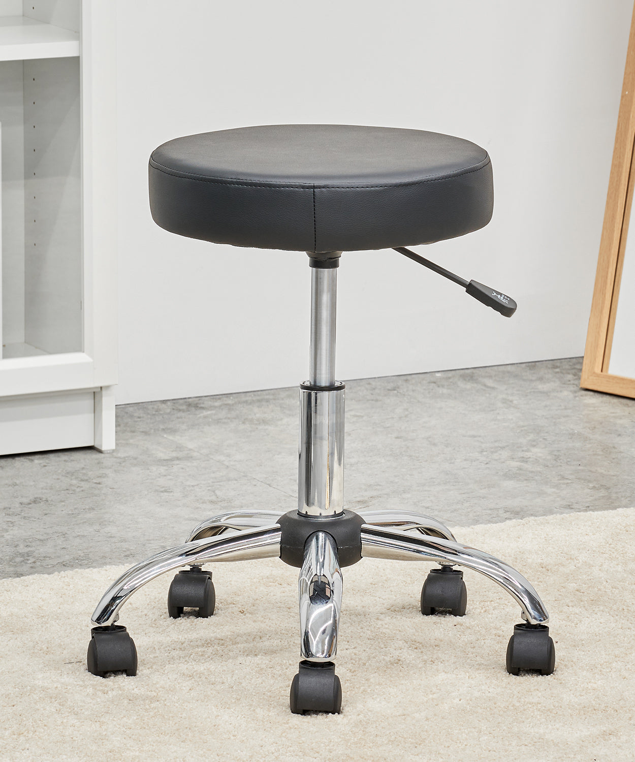 KLASIKA Rolling Drafting Stool Chair with Height Adjustable Base for Office and Massage Spa Medical Salon Tattoo Beauty Barber
