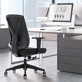 CLATINA Ergonomic High Mesh Swivel Desk Chair with Adjustable Height Arm Rest Lumbar Support and Upholstered Back for Home Office