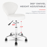 KLASIKA Rolling Swivel Salon Stool Chair with Back Support Adjustable Hydraulic for Office Massage Facial Spa Medical Drafting Tattoo Beauty Barber