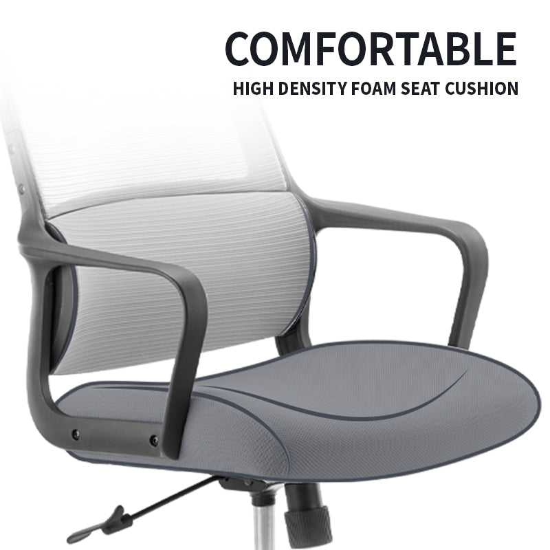 Office High Back Mesh Chair with Lumbar Support & Sponge Cushion Black