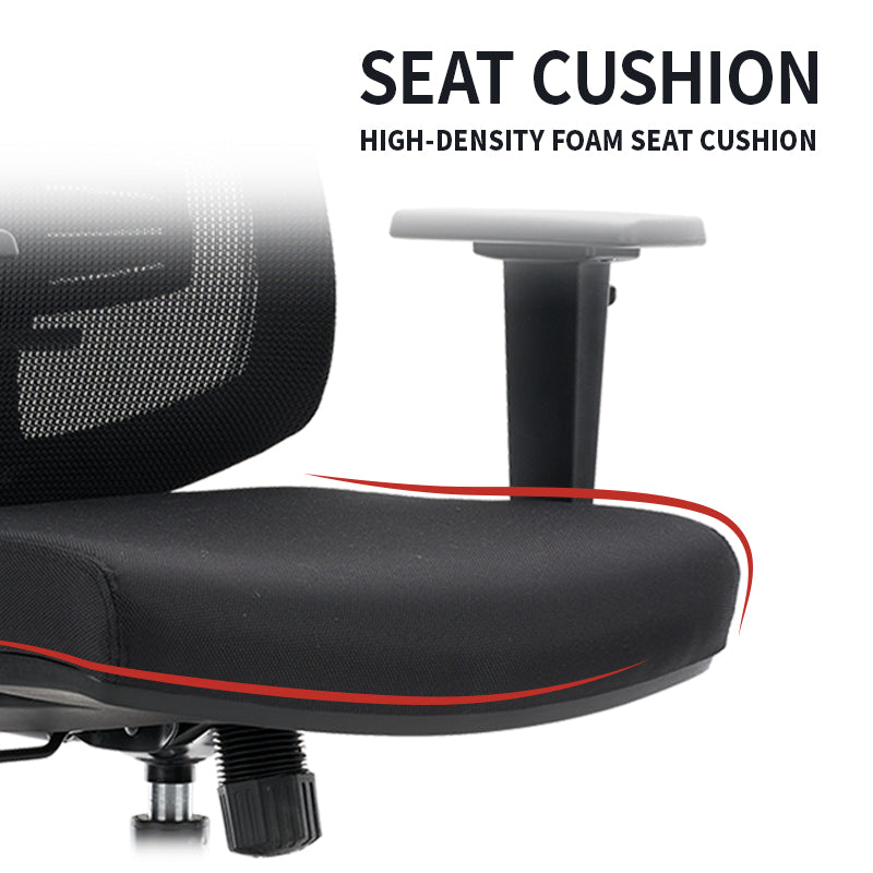 Big and Tall Office Chair 400lbs Wide Seat Ergonomic Desk Chair Rolling Swivel Mesh Computer Chair with Lumbar Support Adjustable Armrests Task
