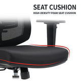 CLATINA Ergonomic High Mesh Swivel Desk Chair with Adjustable Height Arm Rest Lumbar Support and Upholstered Back for Home Office