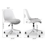 CLATINA Office Foldable Desk Chair with Wheels Adjustable Swivel Rolling Task Chair for Home Offiice Computer