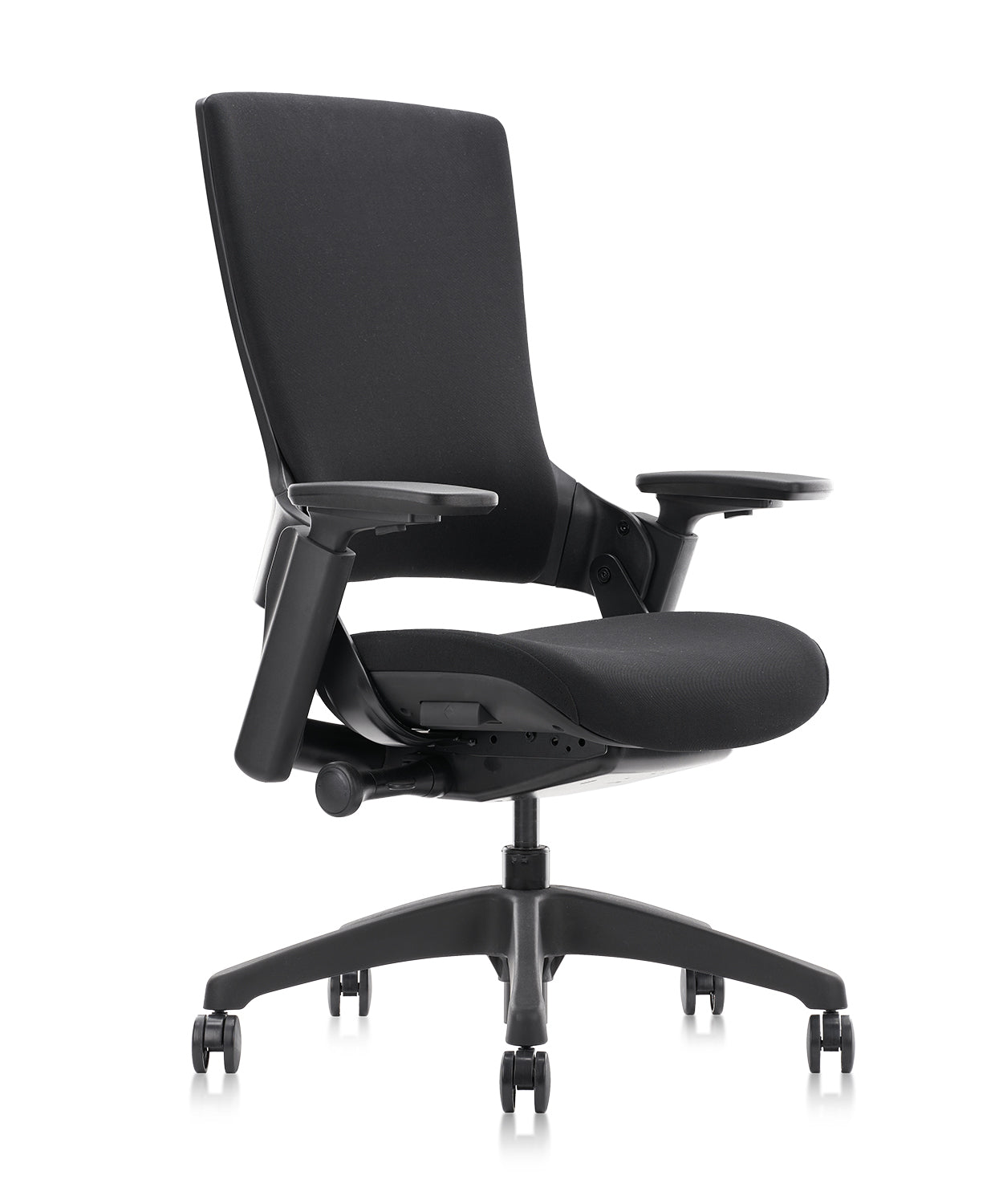 CLATINA Ergonomic High Swivel Executive Chair with Adjustable Height 3D Arm Rest Lumbar Support and Upholstered Back for Home Office Black New Version