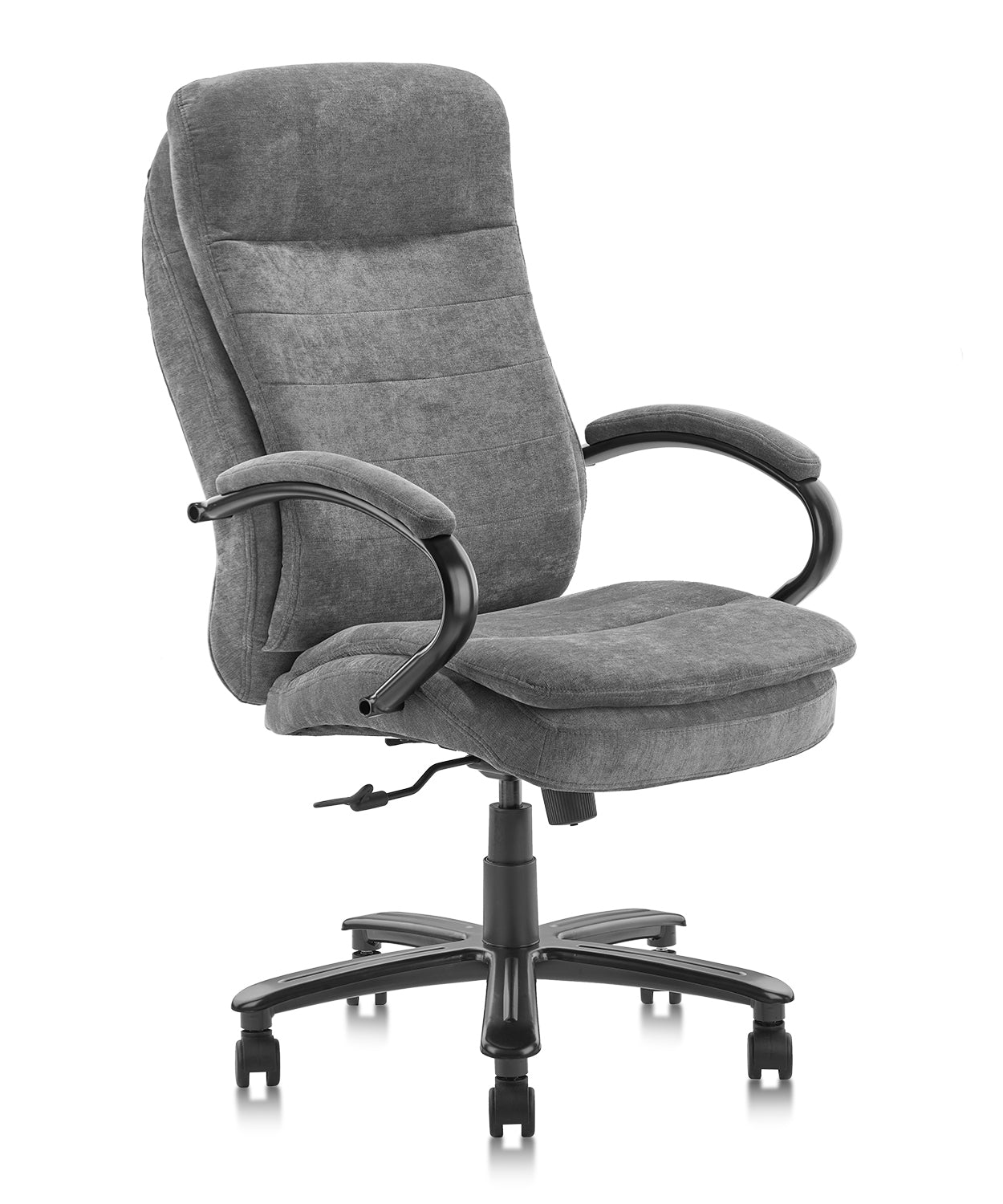 CLATINA Ergonomic Big & Tall Executive Office Chair with Fabric Upholstery 400lbs High Capacity Swivel Adjustable Height Thick Padding Headrest and Armrest for Home Office Gray 1 Pack