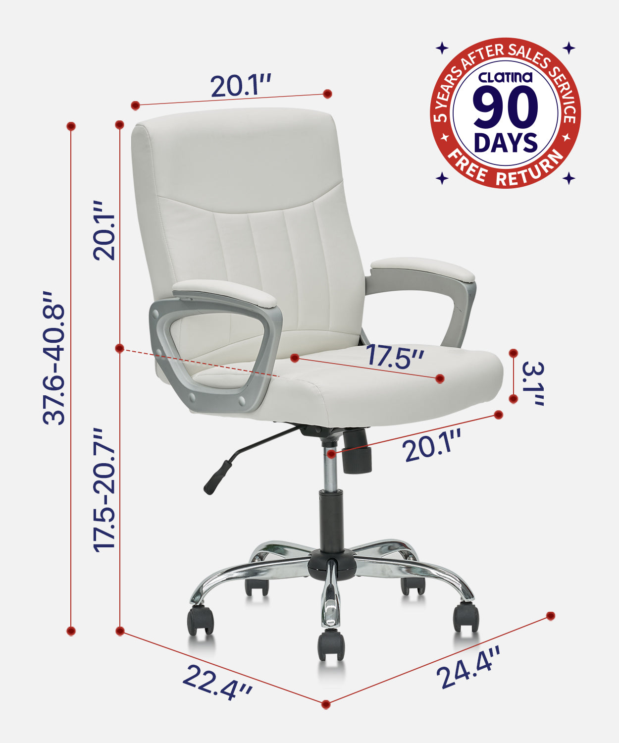 Mid Back Padded Office Chair