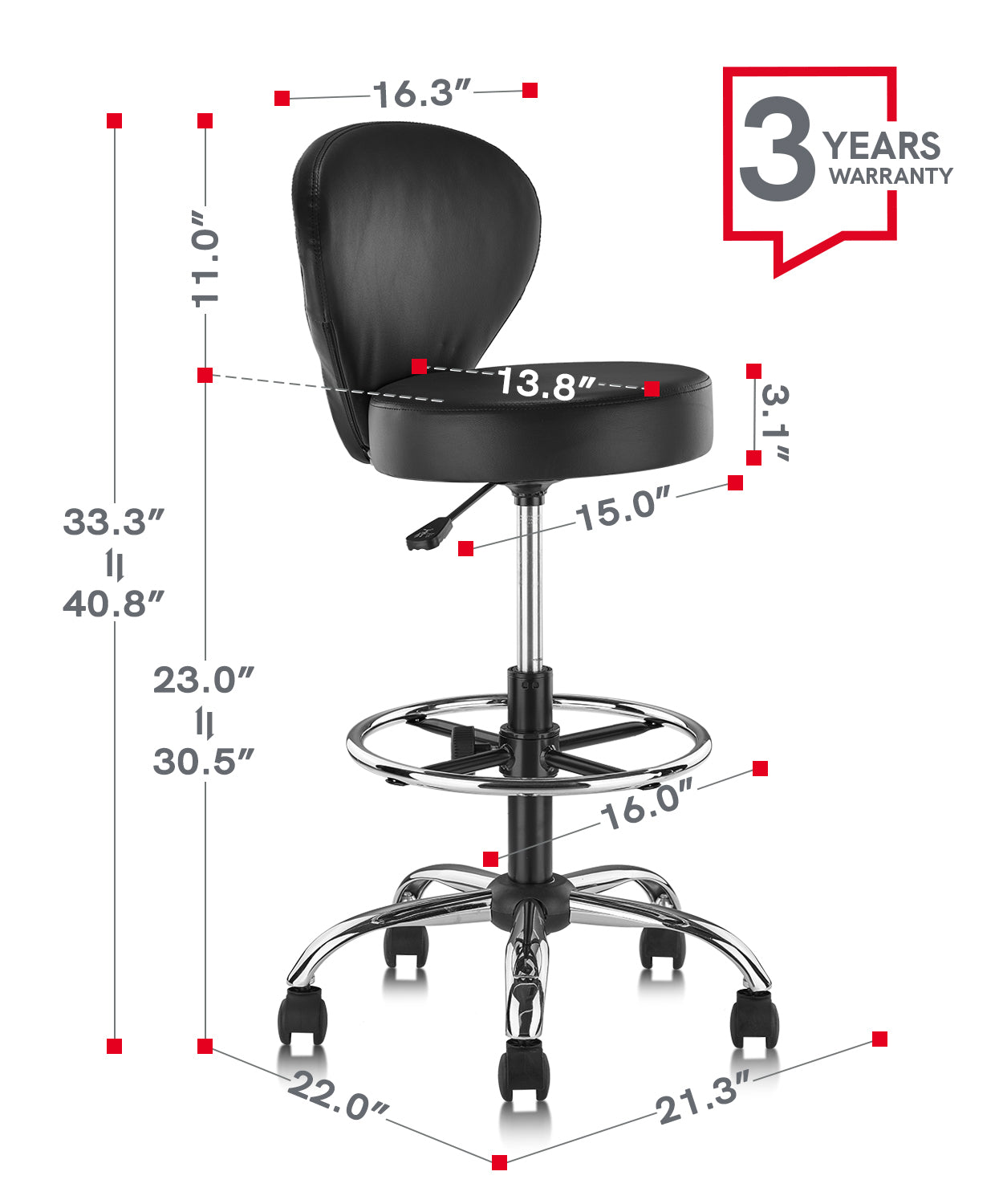 Office Stools & Height-Adjustable Stool Chairs